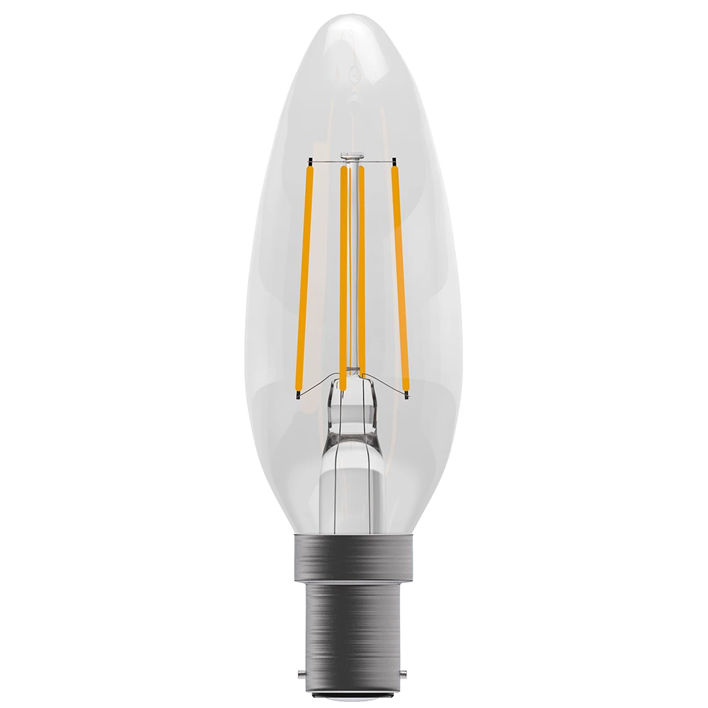BELL Genesis LED 4.5W Filament Clear Candle Non-Dimmable Lamp 4 BELL Genesis LED 4.5W Filament Clear Candle Non-Dimmable Lamp - Image 2