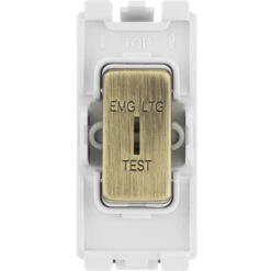 BG Antique Brass 20A 2 Way Key Grid Switch Printed RAB12EL