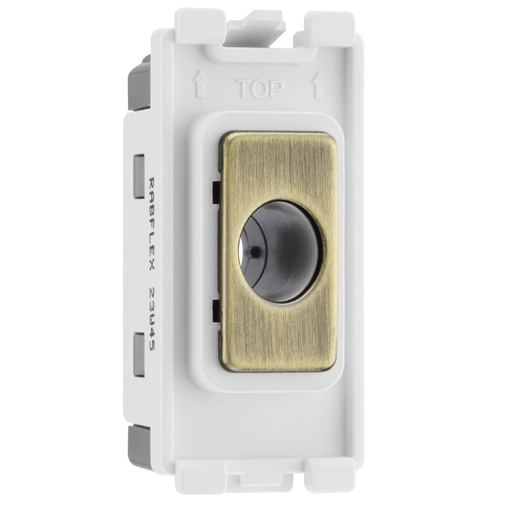 BG Antique Brass Flex Outlet Grid Module RABFLEX 3 BG Antique Brass Flex Outlet Grid Module RABFLEX