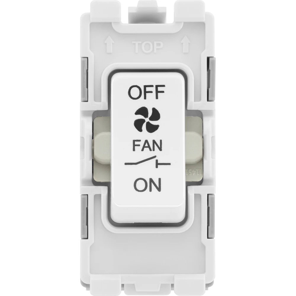 BG Evolve White 10 Amp Fan Isolator Grid Module RPCDW15 4 BG Evolve White 10 Amp Fan Isolator Grid Module RPCDW15 - Image 2