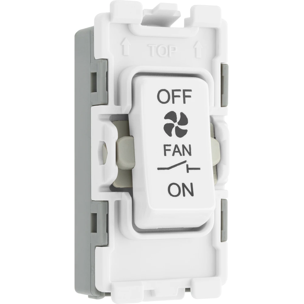 BG Evolve White 10 Amp Fan Isolator Grid Module RPCDW15 3 BG Evolve White 10 Amp Fan Isolator Grid Module RPCDW15