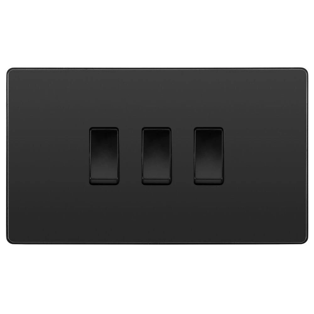 BG Evolve Black Chrome 3G 2W Light Switch PCDBC432B 3 BG Evolve Black Chrome 3G 2W Light Switch PCDBC432B