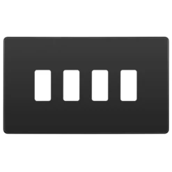 BG Evolve Black Chrome 4G Grid Plate RPCDBC4B