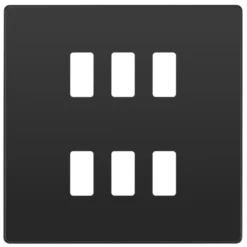 BG Evolve Black Chrome 6G Grid Plate RPCDBC6B