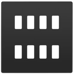 BG Evolve Black Chrome 8G Grid Plate RPCDBC8B