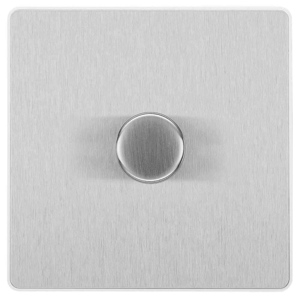 BG Evolve Brushed Steel 1G Dimmer Switch PCDBS81W 3 BG Evolve Brushed Steel 1G Dimmer Switch PCDBS81W
