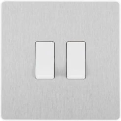 BG Evolve Brushed Steel 2G Intermediate Combination Switch