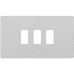 BG Evolve Brushed Steel 3G Grid Plate RPCDBS3W