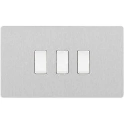 BG Evolve Brushed Steel 3G Intermediate Combination Switch
