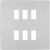 BG Evolve Brushed Steel 6G Grid Plate RPCDBS6W