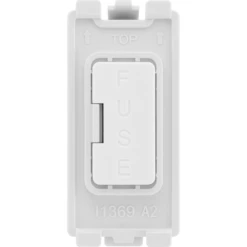 BG Evolve White 13 Amp Fuse Carrier Grid Module RPCDWFUSE -RS Electrical Supplies BG Evolve Fused Module RPCDWFUSE Available From RS Electrical