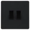 BG Evolve Matt Black 2G Intermediate Combination Switch 1 BG Evolve Matt Black 2G Intermediate Combination Switch -RS Electrical Supplies BG Evolve Matt Black 2G Intermediate Combination light Switch Available from RS Electrical