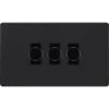 BG Evolve Matt Black 3G Dimmer Switch PCDMB83B