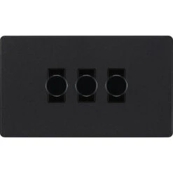 BG Evolve Matt Black 3G Dimmer Switch PCDMB83B