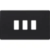 BG Evolve Matt Black 3G Grid Plate RPCDMB3B 1 BG Evolve Matt Black 3G Grid Plate RPCDMB3B -RS Electrical Supplies BG Evolve Matt Black 3G Grid Plate RPCDMB3B Available from RS Electrical