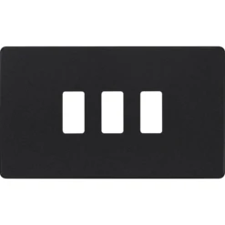 BG Evolve Matt Black 3G Grid Plate RPCDMB3B