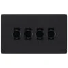 BG Evolve Matt Black 4G Dimmer Switch PCDMB84B -RS Electrical Supplies BG Evolve Matt Black 4G Dimmer Switch PCDMB84B Available from RS Electrical