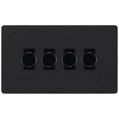 BG Evolve Matt Black 4G Dimmer Switch PCDMB84B