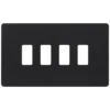BG Evolve Matt Black 4G Grid Plate RPCDMB4B -RS Electrical Supplies BG Evolve Matt Black 4G Grid Plate RPCDMB4B Available from RS Electrical