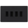 BG Evolve Matt Black 4G 2W Light Switch PCDMB44B -RS Electrical Supplies BG Evolve Matt Black 4G Light Switch PCDMB44B Available from RS Electrical