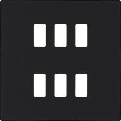 BG Evolve Matt Black 6G Grid Plate RPCDMB6B