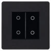 BG Evolve Matt Black 2G Master Touch Dimmer Switch PCDMBTDM2B -RS Electrical Supplies BG Evolve Matt Black Double Master Touch Dimmer Switch PCDMBTDM2B Available from RS Electrical