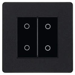 BG Evolve Matt Black 2G Master Touch Dimmer Switch PCDMBTDM2B