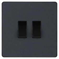 BG Evolve Matt Grey 2W & Intermediate Light Switch PCDMG2WINTB