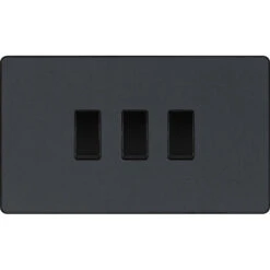 BG Evolve Matt Grey 3G 2W Light Switch PCDMG432B