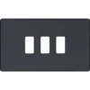 BG Evolve Matt Grey 3G Grid Plate RPCDMG3B -RS Electrical Supplies BG Evolve Matt Grey 3G Grid Plate RPCDMG3B Available from RS Electrical
