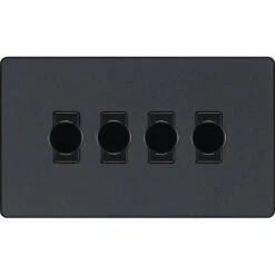 BG Evolve Matt Grey 4G Dimmer Switch PCDMG84B