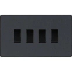 BG Evolve Matt Grey 4G 2W Light Switch PCDMG44B