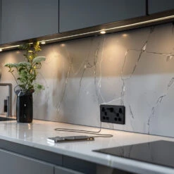 BG Evolve Matt Black 13A Double USB Socket With 22W A+C Ports PCDMB22UAC22B -RS Electrical Supplies BG Evolve PCDMB22UAC22B 2 gang usb socket A and C 22W kitchen