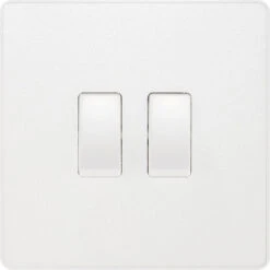 BG Evolve Pearl White 2G Intermediate Light Switch PCDCL2GINTW