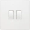 BG Evolve Pearl White 2W & Intermediate Light Switch PCDCL2WINTW 2 BG Evolve Pearl White 2W & Intermediate Light Switch PCDCL2WINTW -RS Electrical Supplies BG Evolve Pearlescent White 2W Intermediate Light Switch PCDCL2WINTW Available from RS Electrical