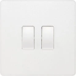BG Evolve Pearl White 2W & Intermediate Light Switch PCDCL2WINTW