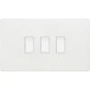 BG Evolve Pearl White 3G 2W Light Switch PCDCL432W