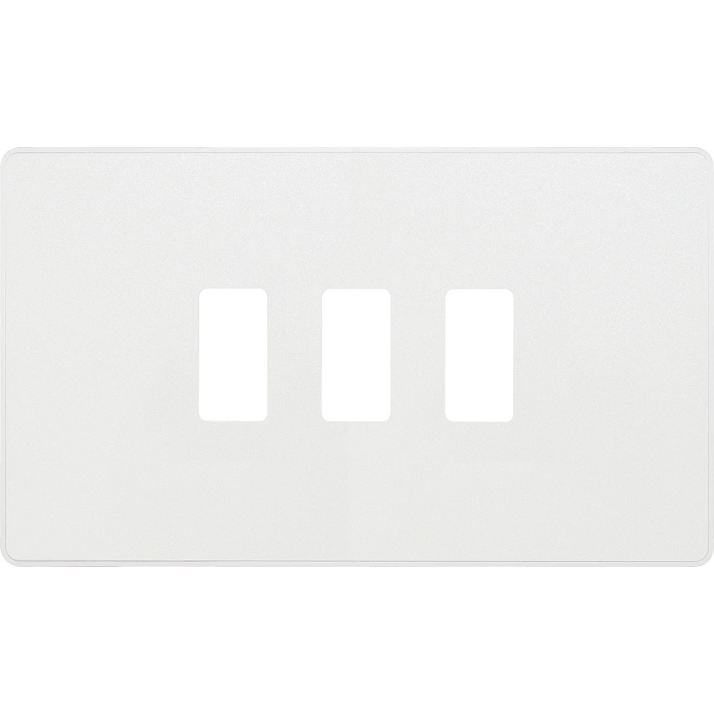 BG Evolve Pearl White 3G Grid Plate RPCDCL3W 3 BG Evolve Pearl White 3G Grid Plate RPCDCL3W