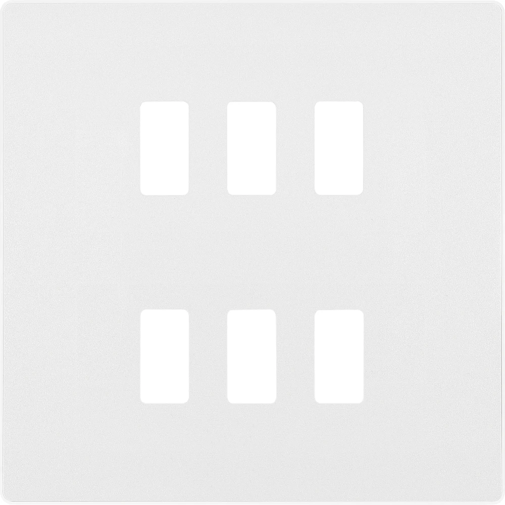 BG Evolve Pearl White 6G Grid Plate RPCDCL6W 3 BG Evolve Pearl White 6G Grid Plate RPCDCL6W