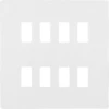 BG Evolve Pearl White 8G Grid Plate RPCDCL8W -RS Electrical Supplies BG Evolve Pearlescent White 8G Grid Plate RPCDCL8W Available from RS Electrical
