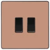BG Evolve Polished Copper 2G Intermediate Light Switch PCDCP2GINTB 2 BG Evolve Polished Copper 2G Intermediate Light Switch PCDCP2GINTB -RS Electrical Supplies BG Evolve Polished Copper 2G Intermediate Light Switch PCDCP2GINTB Available from RS Electrical