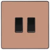 BG Evolve Polished Copper 2W & Intermediate Light Switch PCDCP2WINTB 2 BG Evolve Polished Copper 2W & Intermediate Light Switch PCDCP2WINTB -RS Electrical Supplies BG Evolve Polished Copper 2W Intermediate Light Switch PCDCP2WINTB Available from RS Electrical