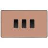 BG Evolve Polished Copper 3G 2W Light Switch PCDCP432B -RS Electrical Supplies BG Evolve Polished Copper 3G 2W Intermediate Switch PCDCP432B Available from RS Electrical 1