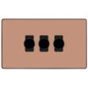 BG Evolve Polished Copper 3G Dimmer Switch PCDCP83B