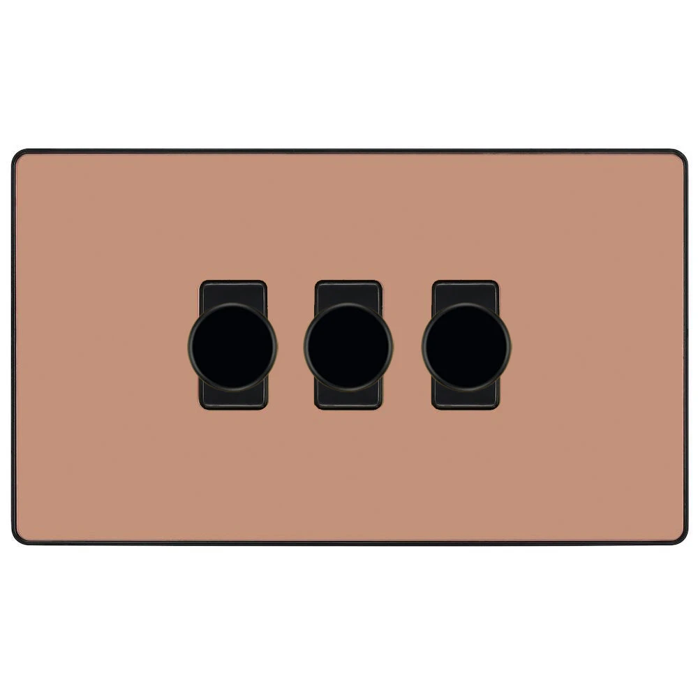 BG Evolve Polished Copper 3G Dimmer Switch PCDCP83B 3 BG Evolve Polished Copper 3G Dimmer Switch PCDCP83B