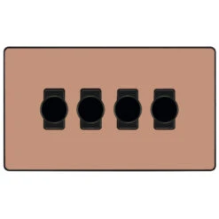 BG Evolve Polished Copper 4G Dimmer Switch PCDCP84B