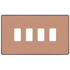 BG Evolve Polished Copper 4G Grid Plate RPCDCP4B