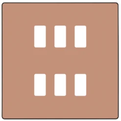BG Evolve Polished Copper 6G Grid Plate RPCDCP6B
