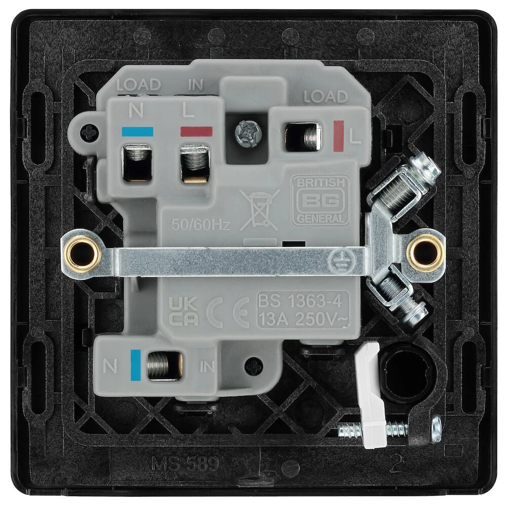 BG Evolve Black Chrome 13A Switched Spur With LED And Flex Outlet PCDBC52B 6 BG Evolve Black Chrome 13A Switched Spur With LED And Flex Outlet PCDBC52B - Image 4