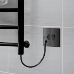 BG Evolve Black Chrome 13A Switched Spur With LED And Flex Outlet PCDBC52B 13 BG Evolve Black Chrome 13A Switched Spur With LED And Flex Outlet PCDBC52B -RS Electrical Supplies BG Evolve Polycarbonate Black Chrome 13A Switched Spur with Neon and Flex Outlet PCDBC52B Available From RS Electrical radiator